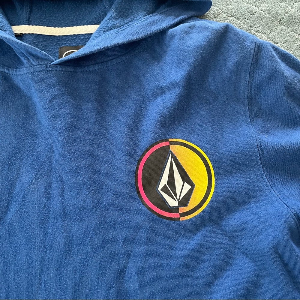 Boys Blue Volcom Hoodie with Logo‎ - Picture 2 of 6